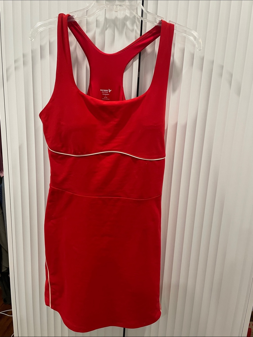 Old Navy Active Bright Red Racerback dress with shorts and pocket